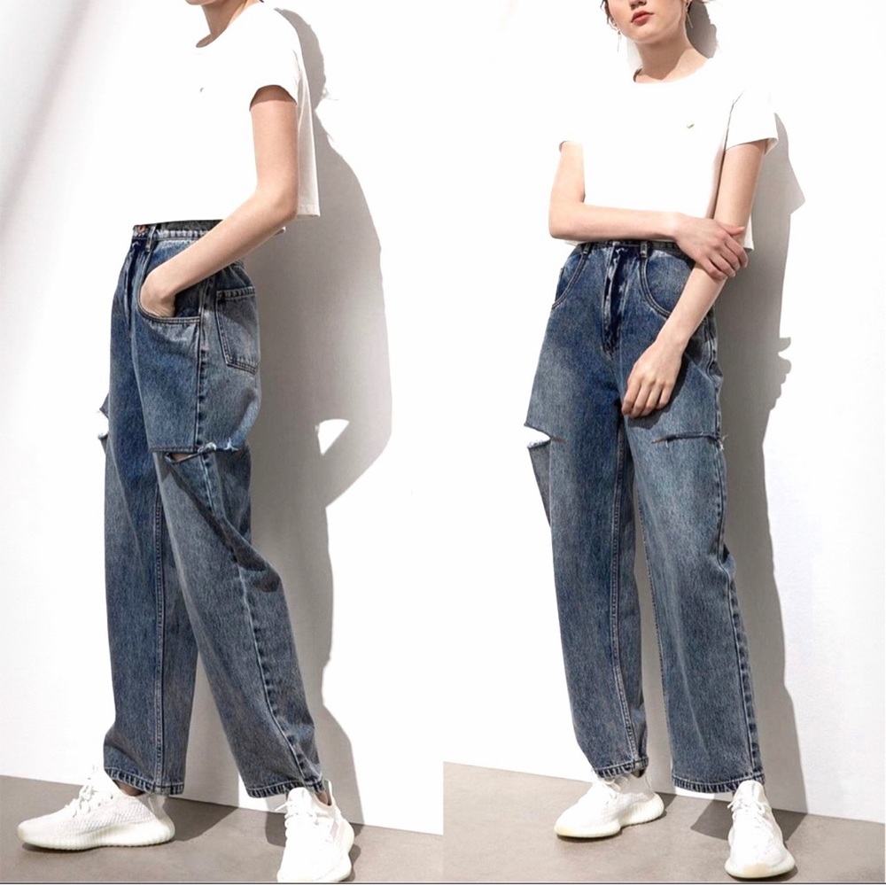 J.ING HUNTER Ripped Baggy Jeans